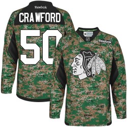 Corey Crawford Chicago Blackhawks Reebok Authentic Camo Veterans Day Practice Jersey