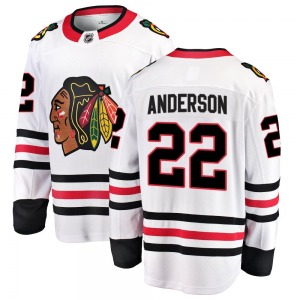 Joey Anderson Chicago Blackhawks Fanatics Branded Breakaway White Away Jersey