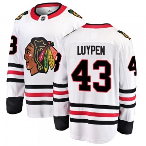 Jalen Luypen Chicago Blackhawks Fanatics Branded Breakaway White Away Jersey