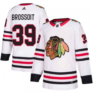 Youth Laurent Brossoit Chicago Blackhawks Adidas Authentic White Away Jersey