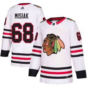 Youth Martin Misiak Chicago Blackhawks Adidas Authentic White Away Jersey