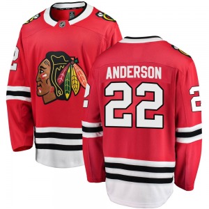 Youth Joey Anderson Chicago Blackhawks Fanatics Branded Breakaway Red Home Jersey