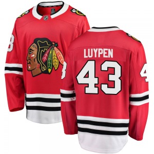 Youth Jalen Luypen Chicago Blackhawks Fanatics Branded Breakaway Red Home Jersey