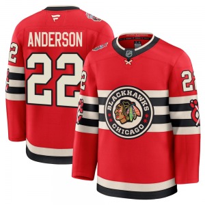 Youth Joey Anderson Chicago Blackhawks Fanatics Premium Red 2025 Winter Classic Jersey