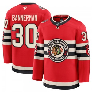 Youth Murray Bannerman Chicago Blackhawks Fanatics Premium Red 2025 Winter Classic Jersey