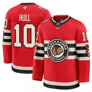 Youth Dennis Hull Chicago Blackhawks Fanatics Premium Red 2025 Winter Classic Jersey