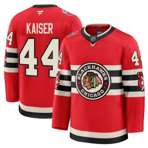 Youth Wyatt Kaiser Chicago Blackhawks Fanatics Premium Red 2025 Winter Classic Jersey