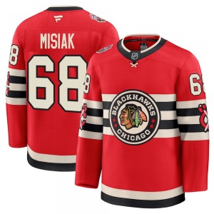 Youth Martin Misiak Chicago Blackhawks Fanatics Premium Red 2025 Winter Classic Jersey