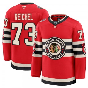 Youth Lukas Reichel Chicago Blackhawks Fanatics Premium Red 2025 Winter Classic Jersey