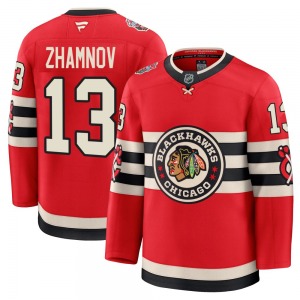 Youth Alex Zhamnov Chicago Blackhawks Fanatics Premium Red 2025 Winter Classic Jersey