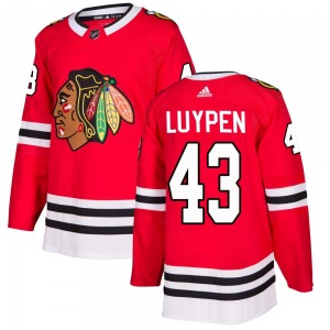 Jalen Luypen Chicago Blackhawks Adidas Authentic Red Home Jersey