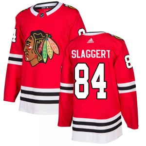 Landon Slaggert Chicago Blackhawks Adidas Authentic Red Home Jersey