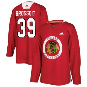 Youth Laurent Brossoit Chicago Blackhawks Adidas Authentic Red Home Practice Jersey