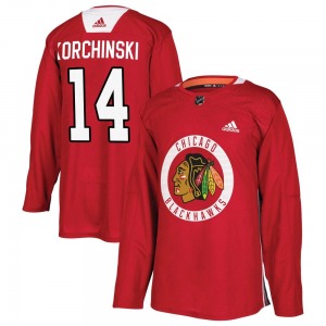 Youth Kevin Korchinski Chicago Blackhawks Adidas Authentic Red Home Practice Jersey