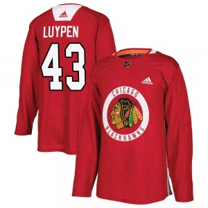 Youth Jalen Luypen Chicago Blackhawks Adidas Authentic Red Home Practice Jersey