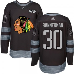 Murray Bannerman Chicago Blackhawks Authentic Black 1917-2017 100th Anniversary Jersey