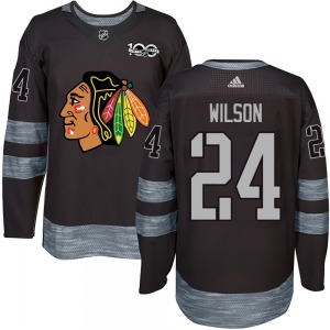 Doug Wilson Chicago Blackhawks Authentic Black 1917-2017 100th Anniversary Jersey