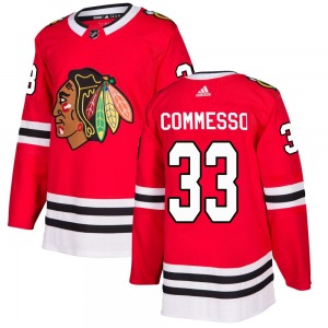 Youth Drew Commesso Chicago Blackhawks Adidas Authentic Red Home Jersey